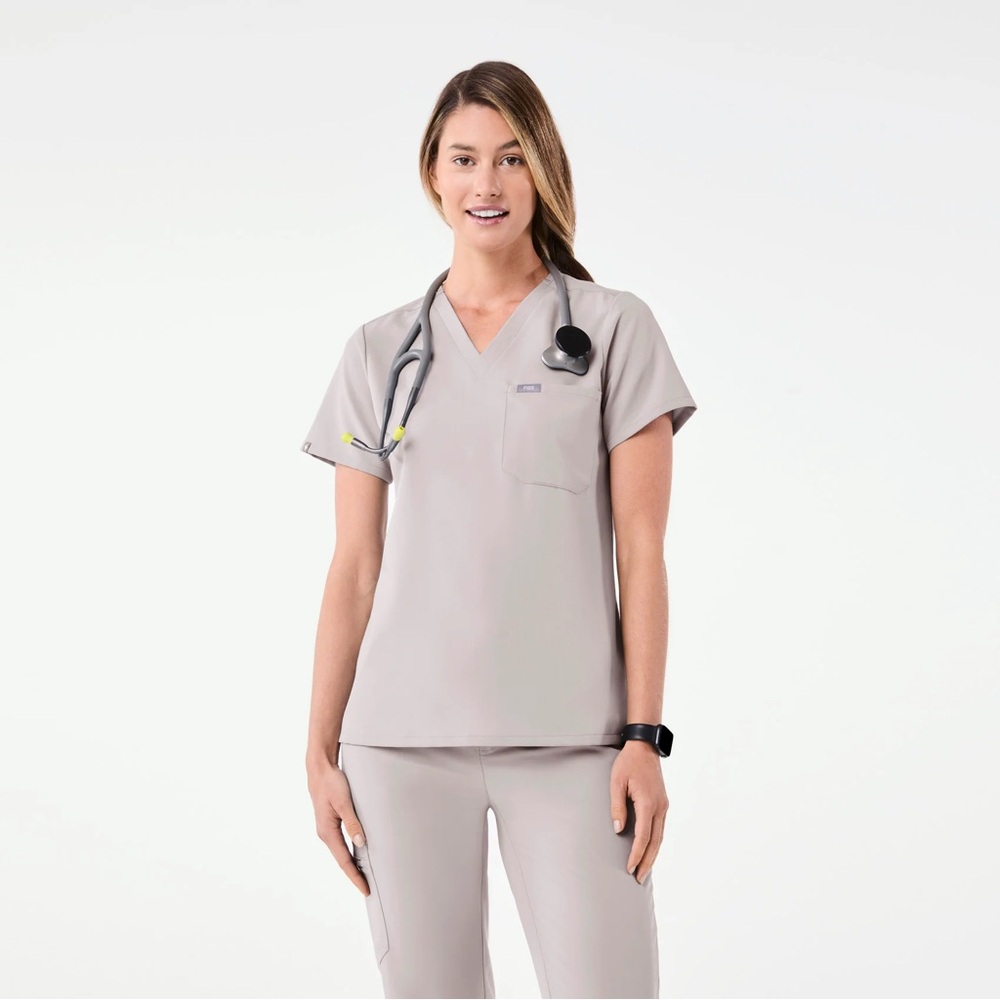 Figs Catarina One-Pocket Scrub Top, XXS, Slate